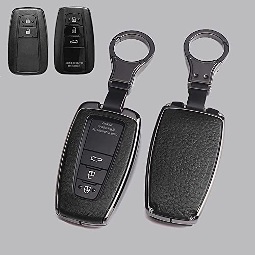 Étui clé Toyota Yaris et Prius antichoc en cuir noir robuste