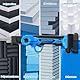 MINOVA Styroporschneider Styrocutter Pro Elektrischer Heißschneider mit 6 Klingen+Batteriekonverter Geeignet für Bosch GBA/MKT AKKU