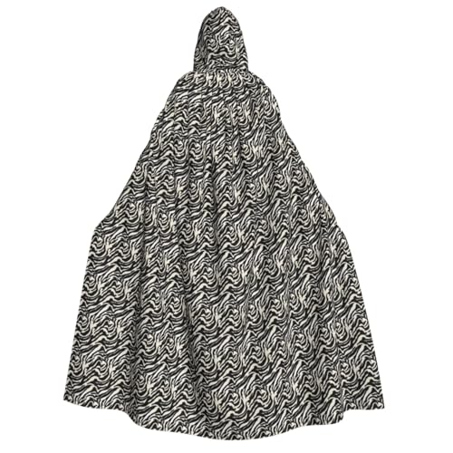 Costume de sorcière original : cape zèbre à capuche pour bal masqué