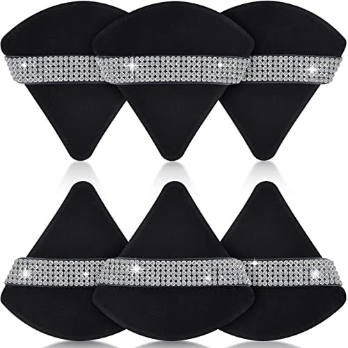 Giesiery Diamond Powder Puff Bling Rhinestone Triangle Makeup Puffs Face Soft Makeup Sponge Beauty Blender Preppy Stuff for Women Girls Gifts