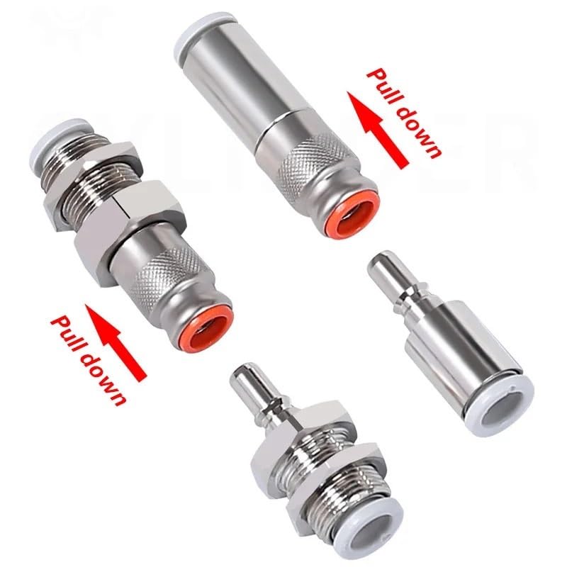 Conector KK2S-06H autoblocante para reparar mangueras de aire 4