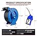 Fuel Hose Reel Retractable with Fueling Nozzle, 3/4