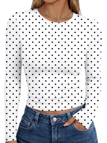 Image of Trendy Queen Womens Long Sleeve T Shirts Fall Fashion Basic Y2K Tops 2026