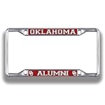 Elite Fan Shop Oklahoma Sooners License Plate Frame Alumni - Silver