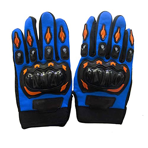 Par Luva Moto Motocross Motociclista Bike Verão Ciclismo Unissex azul com laranja