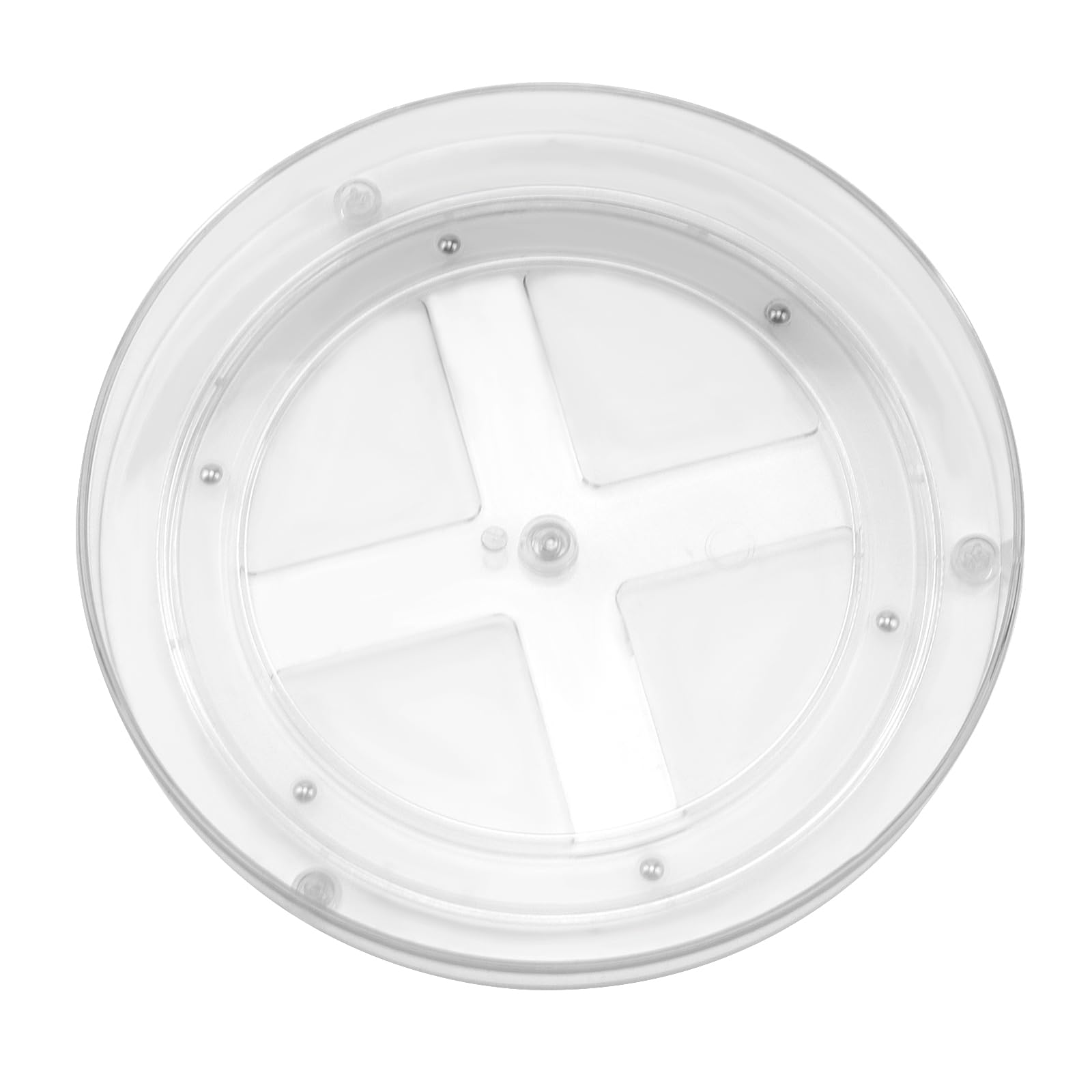 3 Stück 23cm Lazy Susan Drehteller Organizer, Kühlschrank Drehteller Organizer, Transparent Küche Drehtablett Drehbares Gewürzregal rund Gewürzhalter Organizer für Öl Soßen Gewürzflaschen