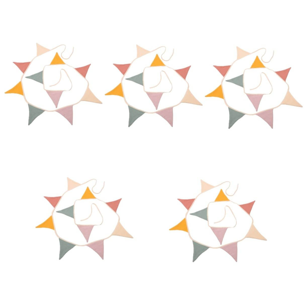 Cabilock 5 Juegos De Banderines Triangulares Guirnaldas Colgantes Decoraciones De Cumpleaños Banderines Triangulares Colgantes Banderines para Bebés Banderines para Fiestas