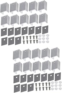 Generic 20 Pcs Triode Radiator Aluminum Heatsink Kit Voltage Regulator Heat Sink Ic Chip Cooler Heating Sink Metal Cooler Metal Heat Sink Aluminum Profile Led Aluminum Heat Sink