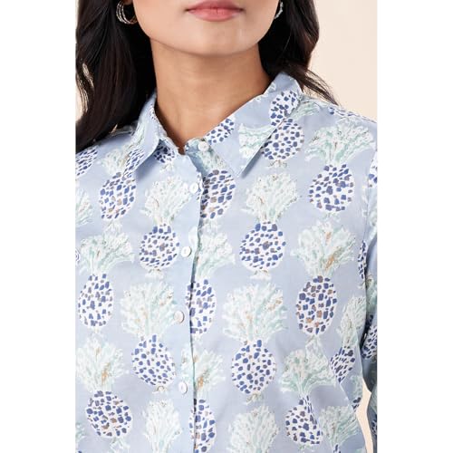 Image of Akkriti by Pantaloons Women's Printed Regular Fit Tunic Shirt