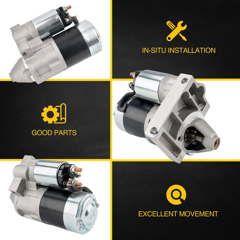 Starter Starters Mini Starter Compatible with 1994-1995 Wrangler 2.5L 1997-1998 Wrangler 2.5L, 2001-2002 Wrangler 2.5L Replace Part Number 17564N,17564, 19122,M1T79484