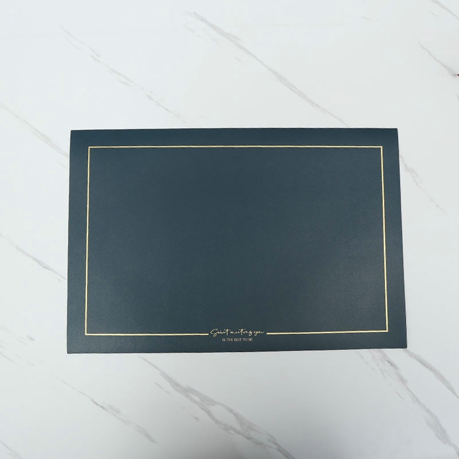 Set de table lavable et résistant vert paon 45x30cm pour protéger vos meubles