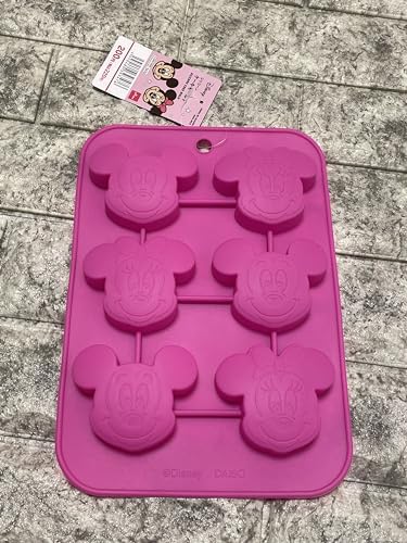 Daiso Silicone Cake Mold -Mickey and Minnie-, Large, Purple