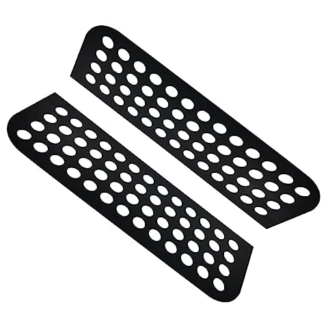 Timilge Rear Door Window Decals Aluminum Alloy Glass Panel Cover for 2018-2023 Wrangler JLU Gladiator JT (Porous) Cover