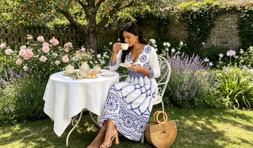 Image of VisiChenup African Print Dress for Women Casual Midi Dress