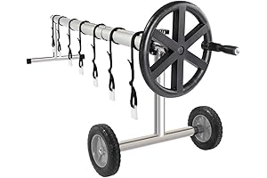 VINGLI Aluminum Solar Pool Cover Reel System for Inground Pools up to...