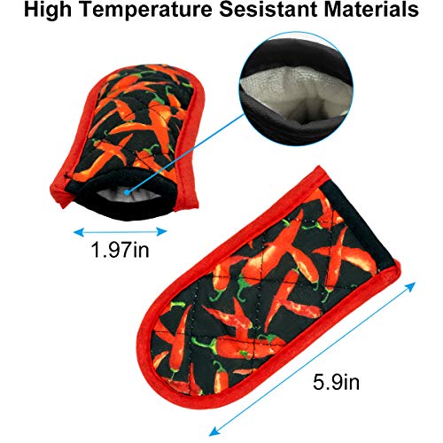 Evoio Hot Handle Covers, Cast Iron Skillet Handle Covers, Pot Pan Handle Covers, Heat Resistant Pot Pan Skillet Handle Holder Sleeves Mitt For Kitchen, Bbq And Baking Cookware ( 2-Pack Red Pepper) #TOP2