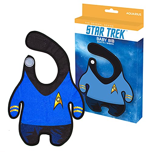 GAMAGO Star Trek Baby Bib for Feeding, Drooling & Teething - Cute Terry Cloth Cover for Newborn Baby Boys & Girls - Officially Licensed Star Trek Merchandise & Collectibles - 6+ Months Old - Unisex