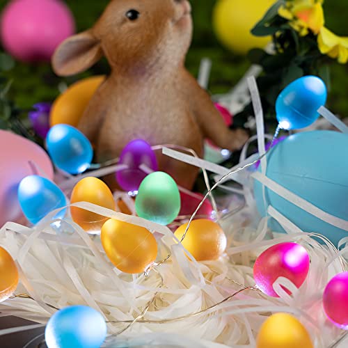 Bohon Easter Decorations Easter Egg Ornaments 10Ft 30 Leds Fairy Lights Battery Operated With Remote Multi Color String Lights For Outdoor Bedroom Party Holiday Home Spring Themed Tree Eggs Decor #TOP4