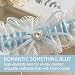 Imagen de RhiVrillion Liga de Novia Azul con Encaje Elástico Suave y Lazo Delicado