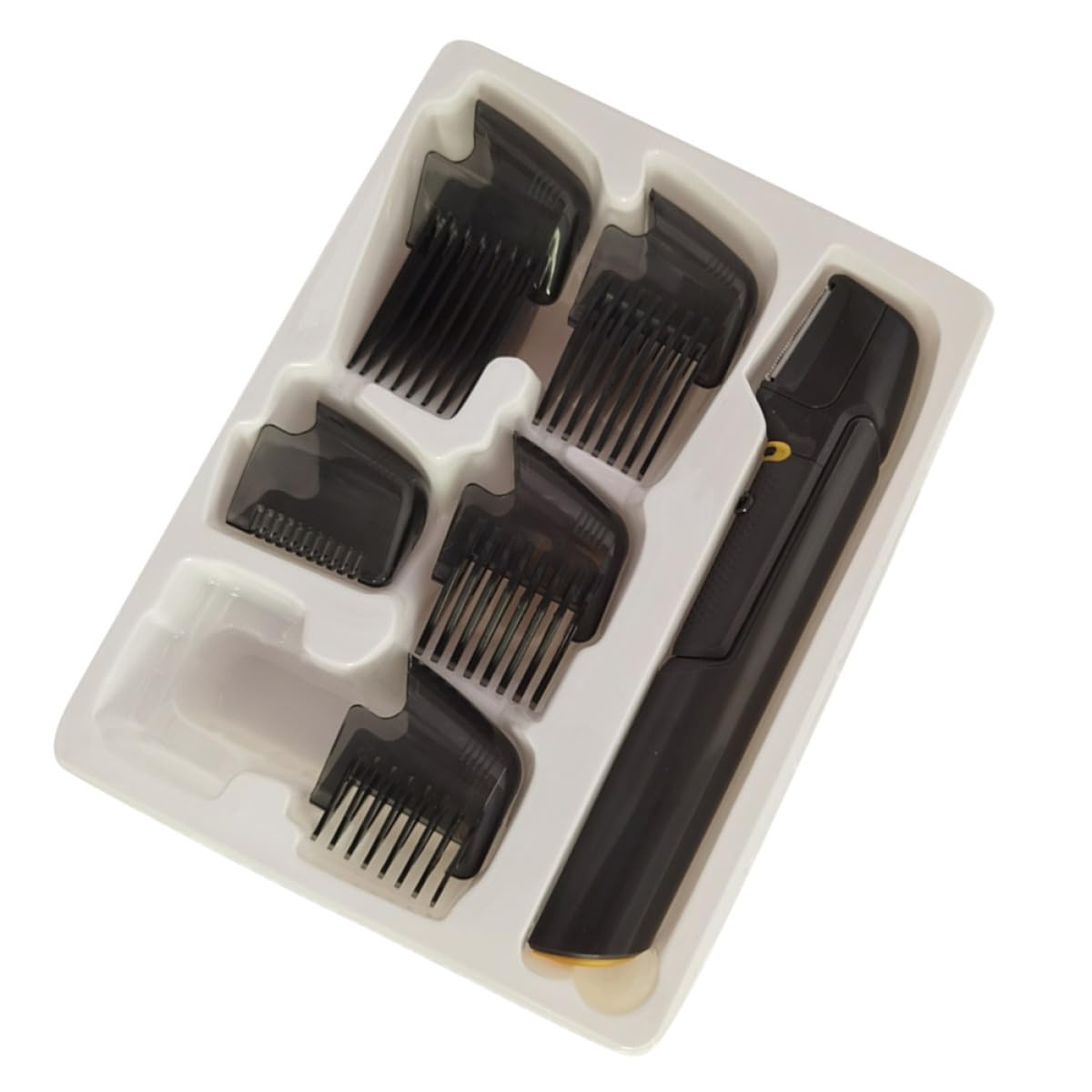 Men's Retractable Electric Hair Trimmer with Teeth, Black