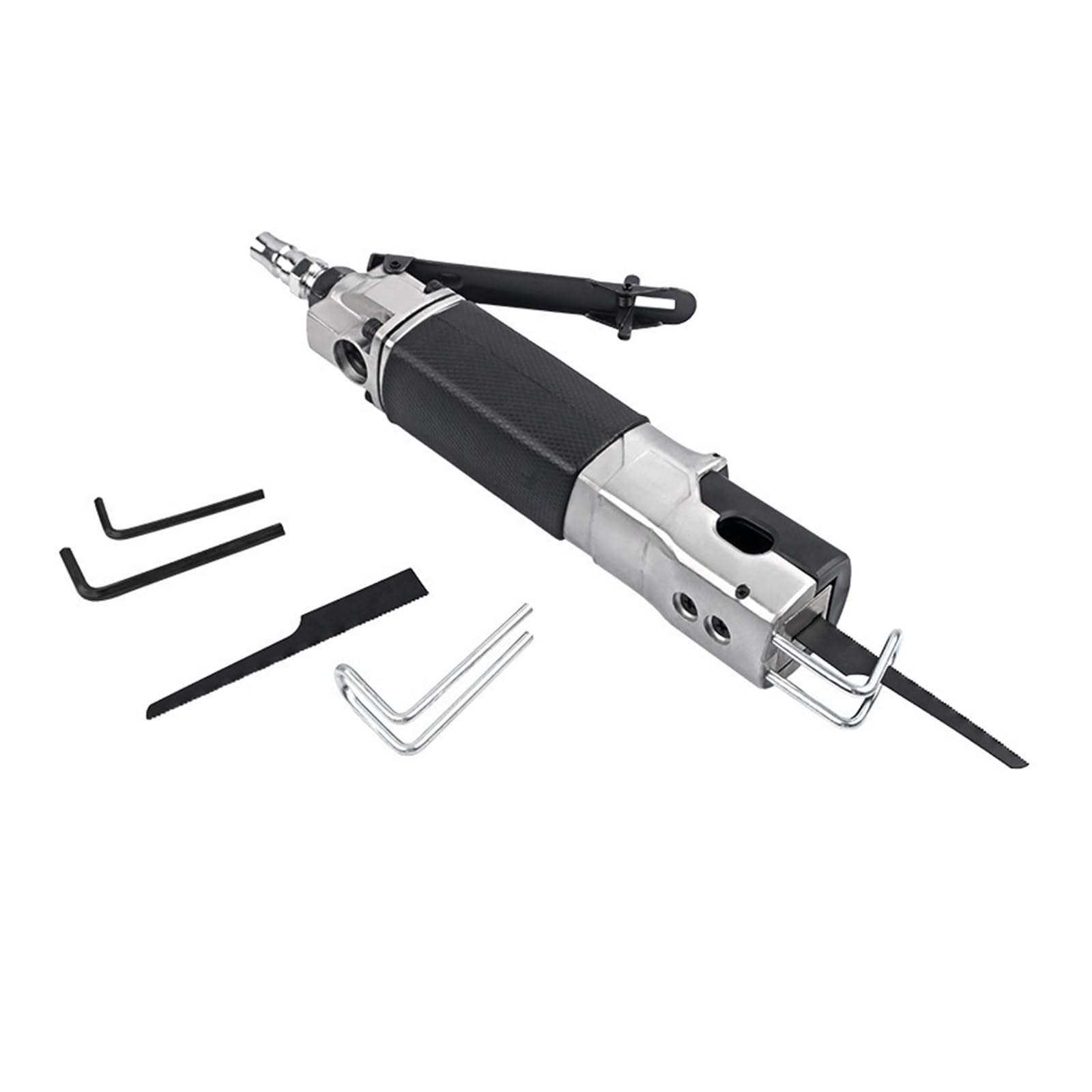 Mjfvn One Color 1/4"Alloy Air Body Saw Pneumatic File Pneumatic Reciprocating Saws Cutting Tool Hacksaw Cutting Blade Tool Car Repairing Tool