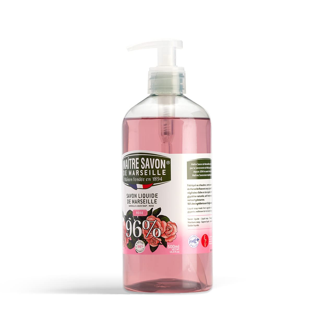 Maître Savon de Marseille 500ml Marsylia Mydło w płynie Różowy