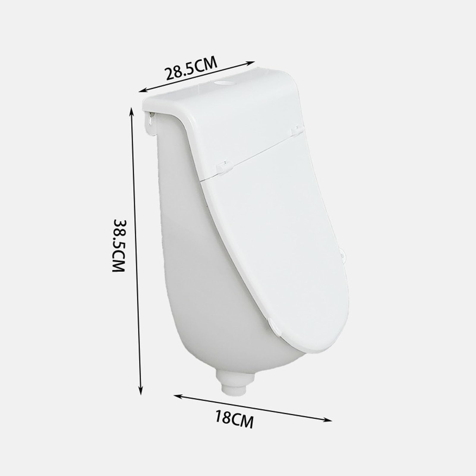 Orinal de plástico sin agua para exteriores con tapa, manguera de lavado de alta eficiencia para hombre comercial montado en la pared y válvula de descarga, inodoro móvil, desviador de orina temporal