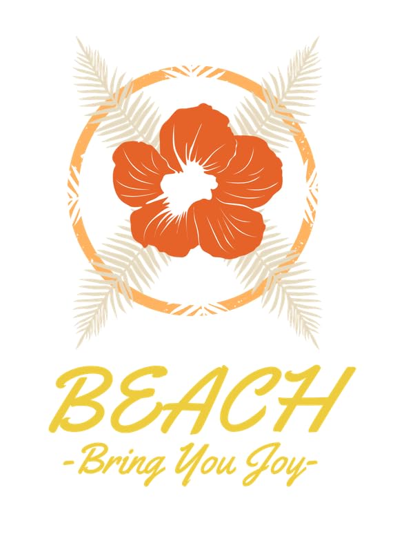 Poster A2 Beach Bring You Joy sur toile : décoration murale avec citation motivante