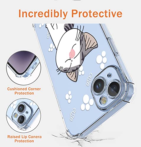 XINYEXIN Clear Case for Xiaomi Poco M6 Pro Cute Kitten Pattern Design Slim Shockproof Transparent Soft TPU Bumper Case Protective Cover - Image 4
