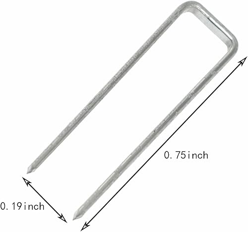 Miniatura 3 de Maxmoral 50 grapas de repuesto para obturador de 0.189 in x 0.748 in de metal para ventana, barra de inclinación, plantación operable para