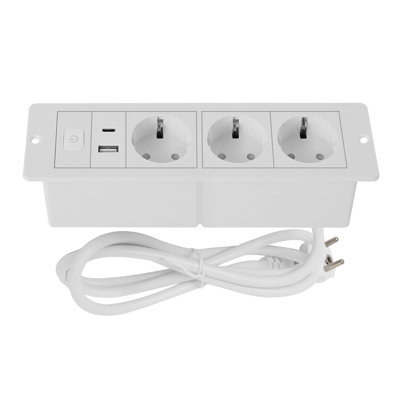 Base De Enchufe Múltiple (x 3, Negro, Longitud Del Cable: 1,4 M, Con Interruptor