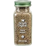Simply Organic Pepper, Black Medium Grind Certified Organic, 2.31 Ounce Container