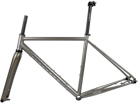 Cr-mo Steel Road Bike Frameset Disc Brake Road Cyclocross Frame Thru Axle 100/142mm Internal Routing Frame with Carbon Fork 44/47/50/53/56CM