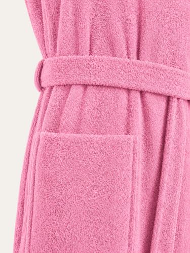 Image of RANGOLI Royal Bamboo Premium Bathrobe For Women | Ultra Soft Bamboo Yarn Lightweight Bathing Robes | 460 GSM Highly Absorbent & Quick Drying Luxurious Bath Gown | Knee Length Bath Robe - Purple