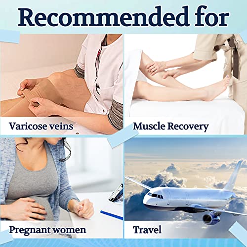 Lin Performance Medical Calf Compression Sleeve for Women and Men Lightweight Footless Socks for Nurses, Pregnant, Travel and Flight, Varicose Veins, Post Surgery Recovery, Edema3