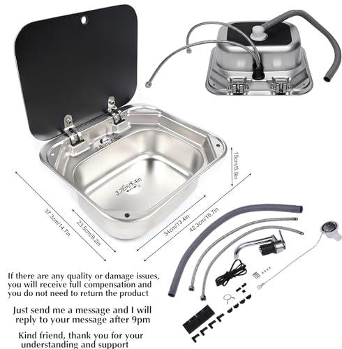 Évier de cuisine en acier inoxydable à cuve unique avec robinet rabattable
