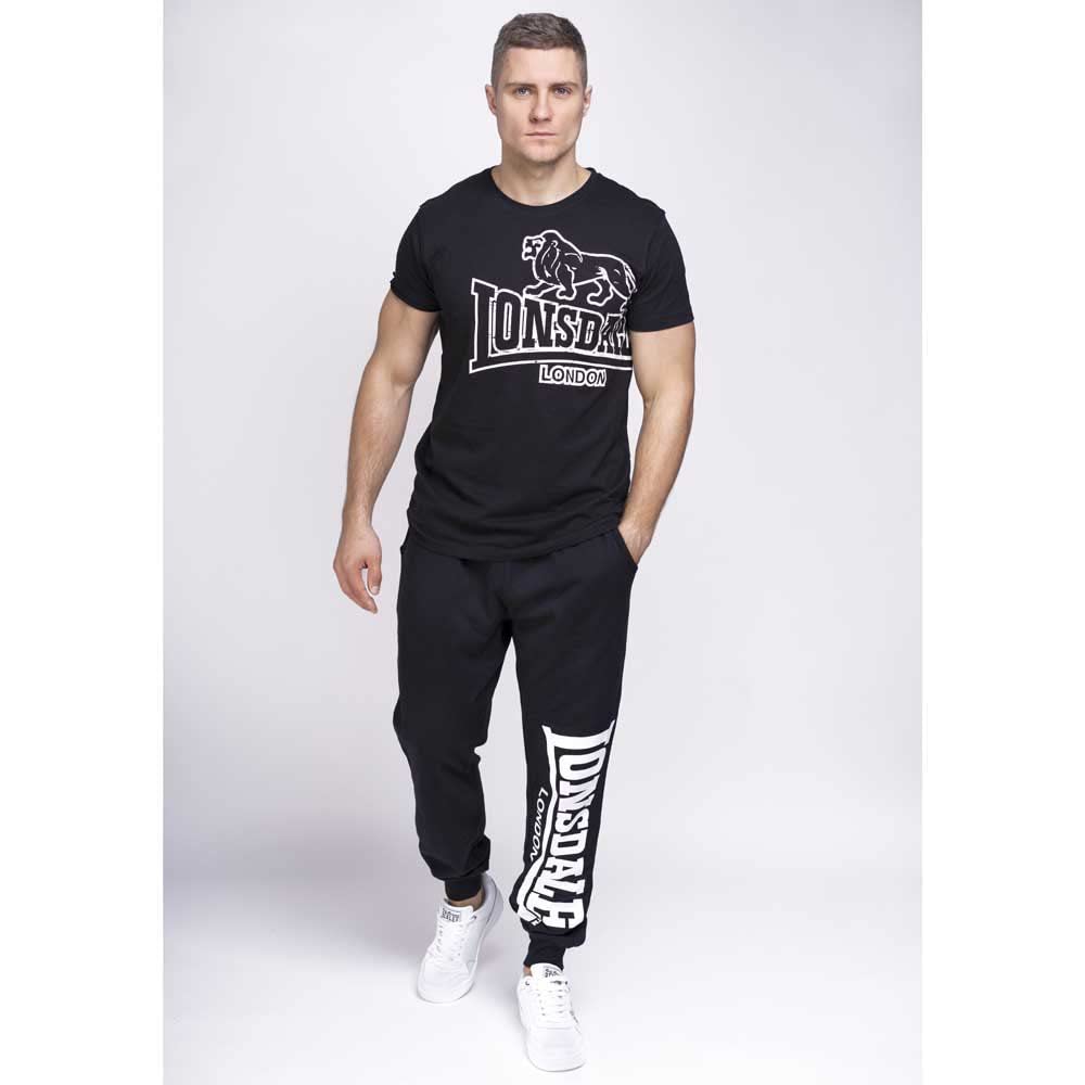 Lonsdale London Logo Large Homme Bas de survêtement Noir Confortable