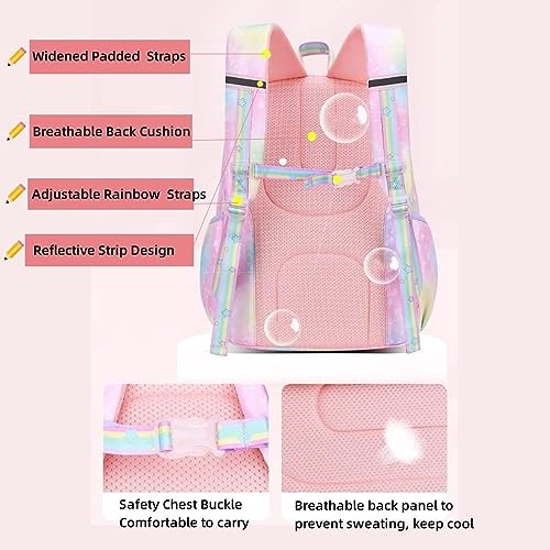 Mochilas escolares para niñas estudiantes de secundaria con compartimentos amplios 2