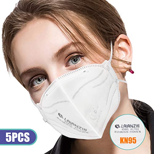Preisvergleich Produktbild n95 Mundmaske, Atemschutzmaske Kopfmontierte Maske Virenschutz, Mundschutz, Mundmaske, Medizinische Gesichtsmaske, Atemschutz, Hygienemaske, Mundschutzmaske, 5Pcs