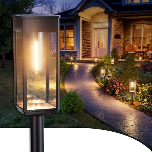 ALFIOT Solar Pathway Lights Outdoor, 8 Pack Bright...