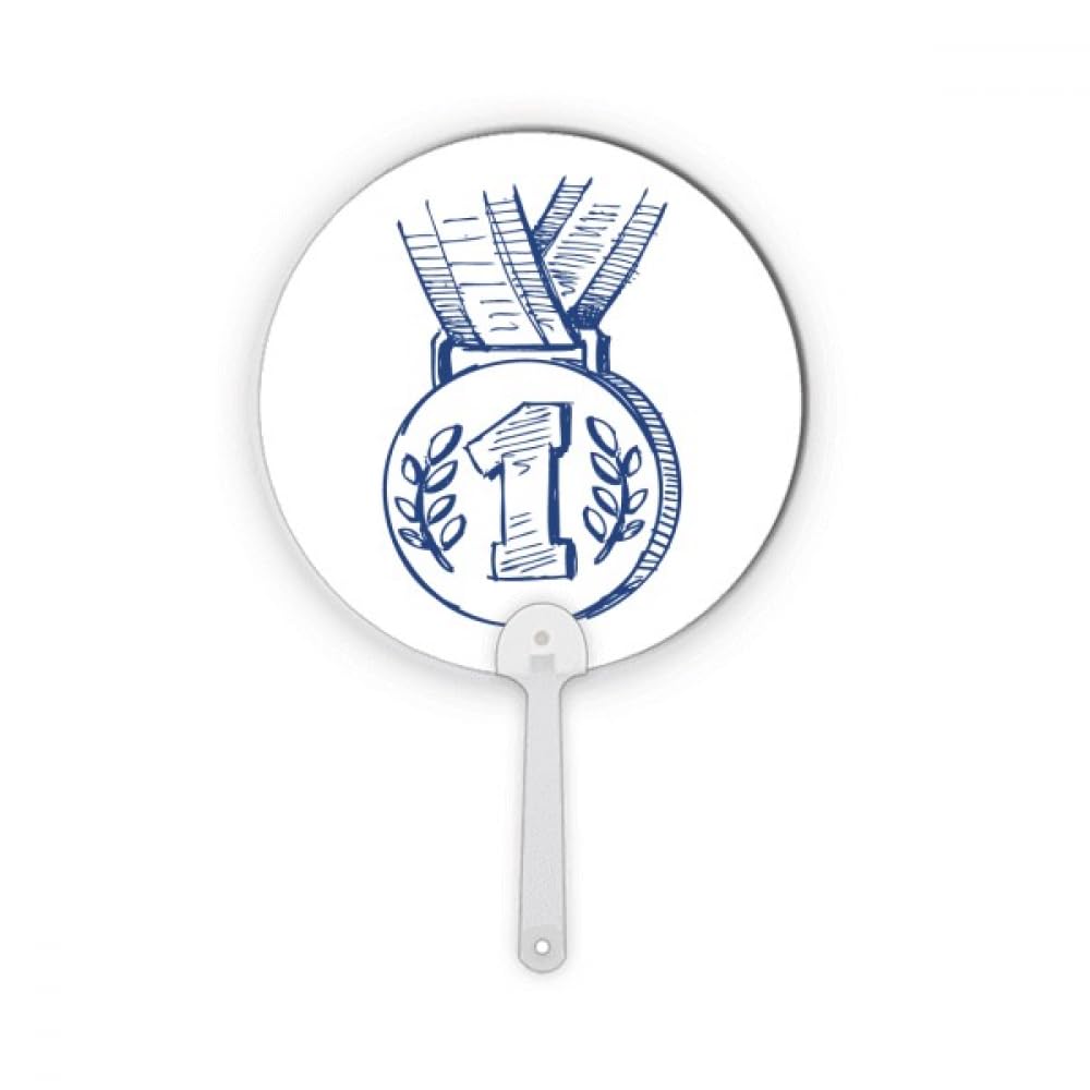 Médaille de championnat de football bleue ronde en plastique comme objet de décoration