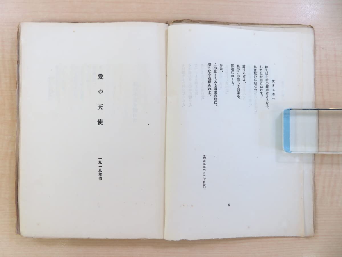 Amazon.co.jp: 井上康文『詩集 愛する者へ』大正9年新橋堂書店刊 記念 