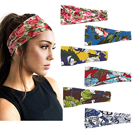 JOBAND Boho bandeau Headbands for Women Yoga Bandanas Sport Hair Bands Wide Non Slip Headwrap Running Workout sweatband…