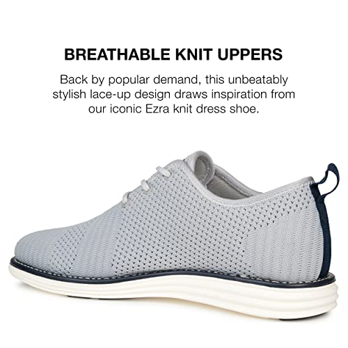 Vance Co. Men's Novak Tru Comfort Foam Knit Lace-up Round Toe Dress Shoe - Grey, Size: 9.53