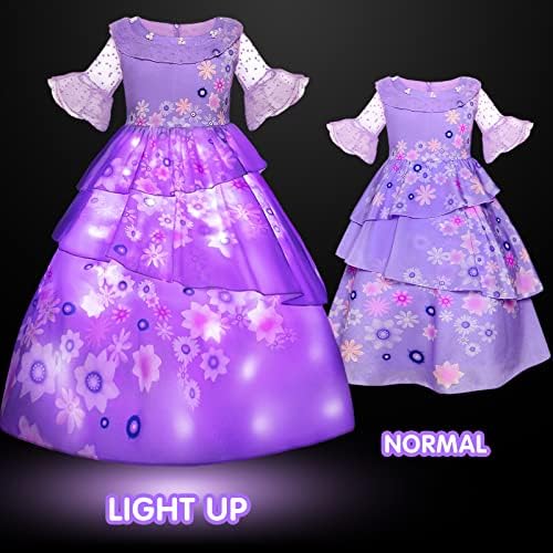 UPORPOR LED Light Up Costume Dress Up Princess Girls Halloween Outfi