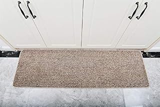 Vinsani Non-Slip Indoor Magic Clean Step Mat Machine Washable Floor Doormat Super Absorbent Carpet Runner Entrance Rug Liner - Black/White - 45 X 150 cm