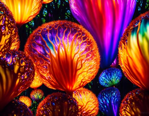 Forêt d'arbres de Chihuly toile murale pour sublimer votre chambre