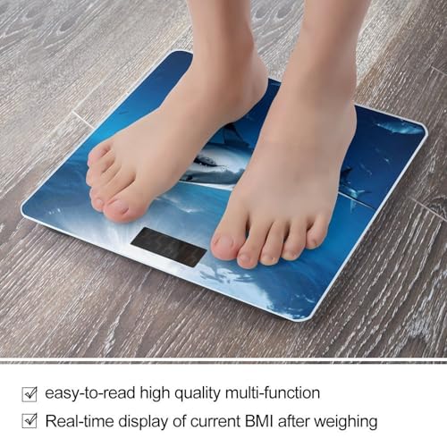 Báscula digital de baño con diseño tiburón 180 kg miniatura 5