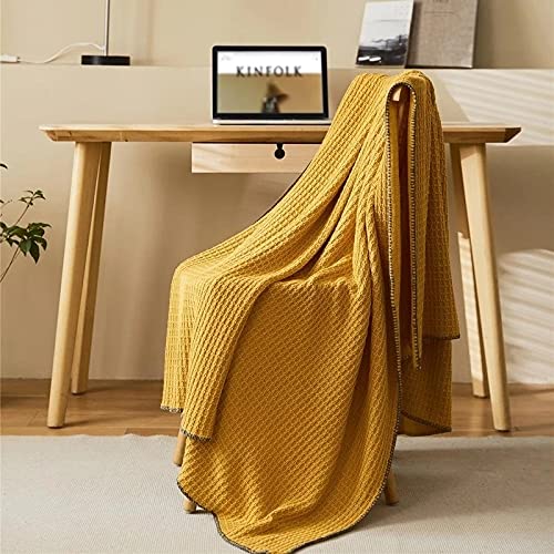 Lukeo Classic Plaid Throws Elegant Knitted Blanket Bedroom Decoration Throw Blanket For Sofa ( Color : Gray , Size : 130X160Cm ) #TOP1