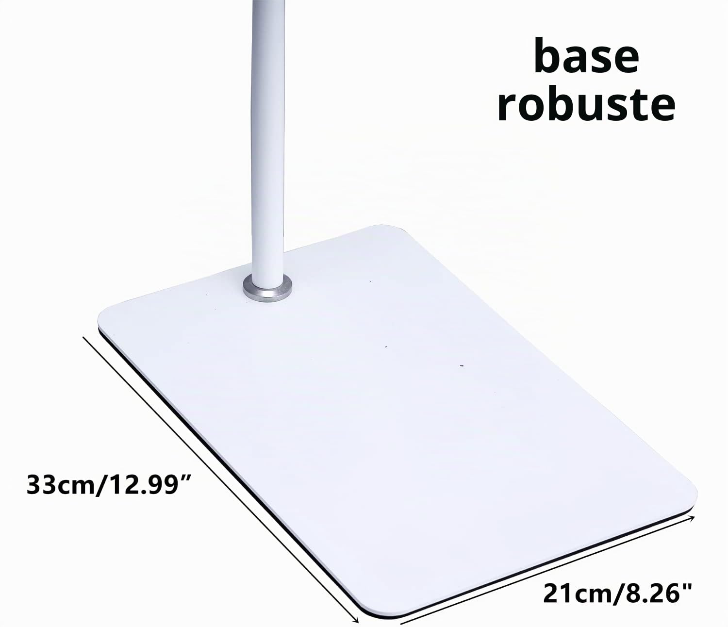 Support Universel Caméra Bébé et Babyphon- Pince Réglable 75-175 cm - Compatible Moniteur Bébé/Sécurité - Blanc